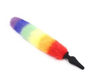 Rainbow Fox Tail Butt Plug - Image 6