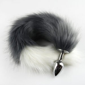 Black Tip Fox Tail Butt Plug - Image 3