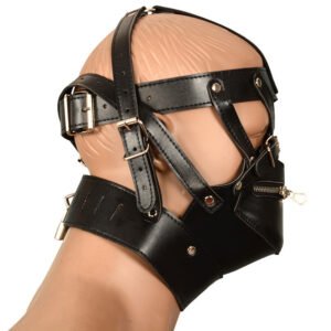 Leather Bondage  Headgear - Image 4