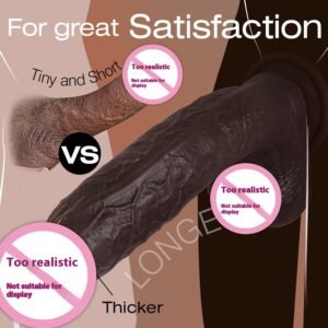 Black Double Layers Liquid Silicone Simulation Toys - Image 4