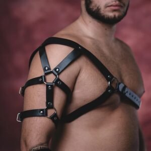 Men's Bound Leather Shoulder Strap Accessories - Image 4