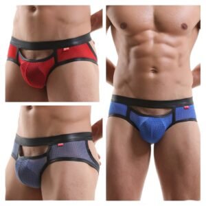 Men's Hollow Back Double Thong Underpants