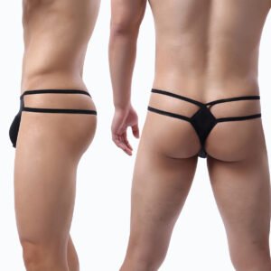 Cross-border Amazon Low Waist Soft Thin Silky Men's Sexy Thong Men's Men's Sexy Jocks, Underwear &  Activewear B607