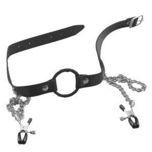 Leather PVC Head-mounted Ball Gag Couple Toys - Image 6