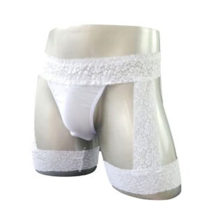Men's Sexy Transparent Lace Bag Jocks, Underwear &  Activewear Flat Leg Leggings Sexy Jocks, Underwear &  Activewear - Image 3