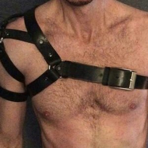 Men's Bound Leather Shoulder Strap Accessories - Image 3