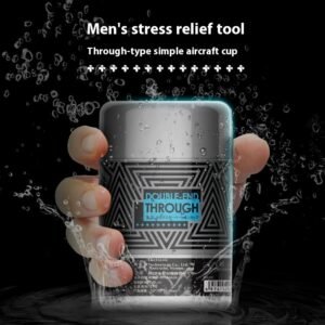 Dual-Channel Convenient Through-type Men's Manual Massager - Image 2