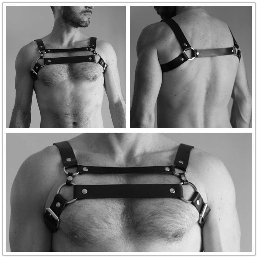 Men's Black Leather Harnesses & Restraints, Gags & Hoods - Image 5