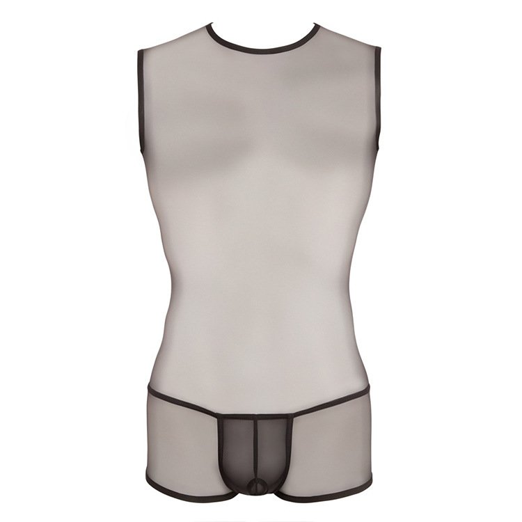 Men's One Piece Mesh Clothes Hollow Nightclub Stage Costumes - Image 5