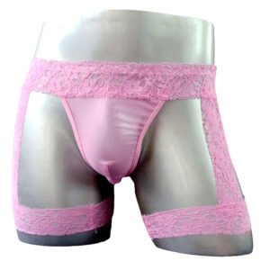 Men's Sexy Transparent Lace Bag Jocks, Underwear &  Activewear Flat Leg Leggings Sexy Jocks, Underwear &  Activewear - Image 5