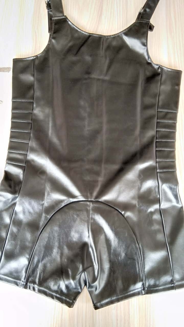 Men's faux leather bodysuit - Image 3
