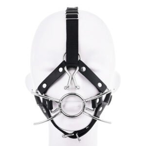 Mouth Ball Gag Nose Hook Metal Ring Toy Cap