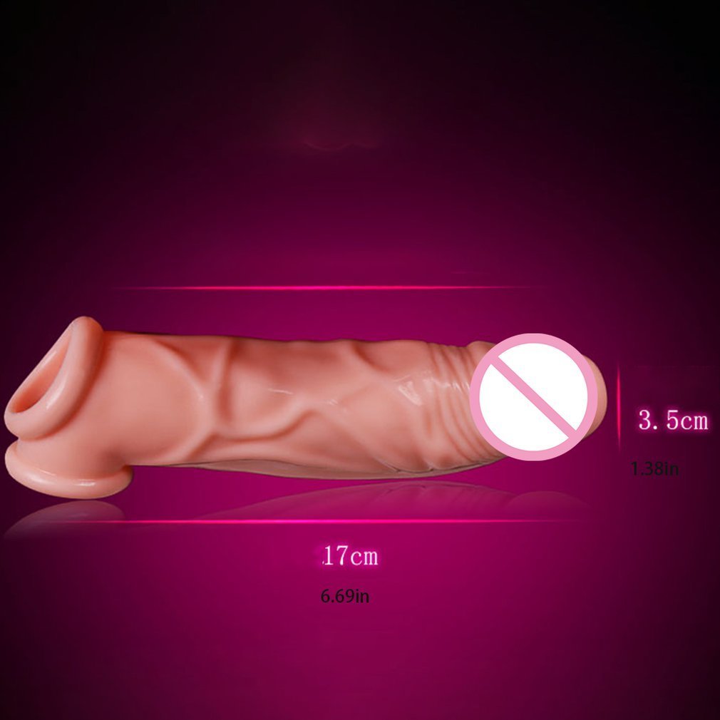 Stretchable Double Male Cock Extender Dildo Enhancer - Image 5